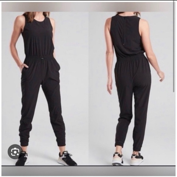 Athleta Dresses & Skirts - ATHLETA Black Jogger Jumpsuit